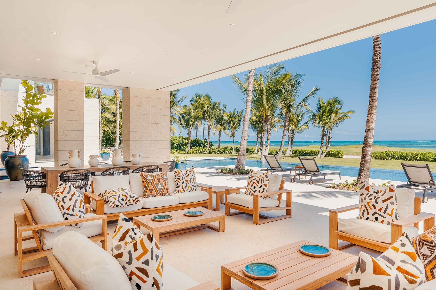 Terraza de villa en Punta Cana
